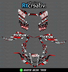 ADHESIVOS Y PEGATINAS DE VINILO PARA SUZUKI LTZ 400 Rt007-12
