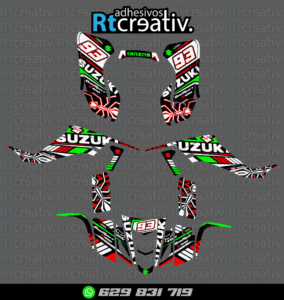 ADHESIVOS Y PEGATINAS DE VINILO PARA SUZUKI LTZ 400 Rt007-06