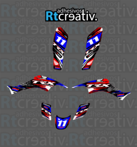 ADHESIVOS Y PEGATINAS DE VINILO PARA HONDA TRX 400 Rt007-02