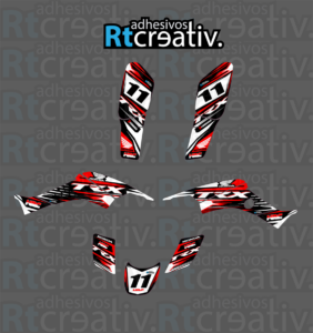 ADHESIVOS Y PEGATINAS DE VINILO PARA HONDA TRX 400 Rt007-04