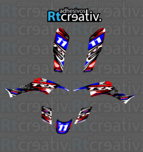 ADHESIVOS Y PEGATINAS DE VINILO PARA HONDA TRX 400 Rt007-06