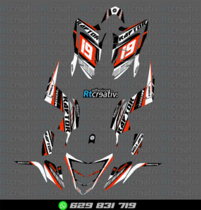 ADHESIVOS Y PEGATINAS DE VINILO PARA YAMAHA RAPTOR 700 Rt001-08