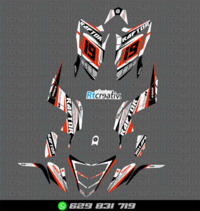 ADHESIVOS Y PEGATINAS DE VINILO PARA YAMAHA RAPTOR 700 Rt001-24