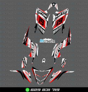 ADHESIVOS Y PEGATINAS DE VINILO PARA YAMAHA RAPTOR 700 Rt001-21
