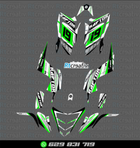 ADHESIVOS Y PEGATINAS DE VINILO PARA YAMAHA RAPTOR 700 Rt001-20
