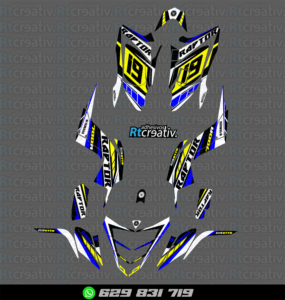 ADHESIVOS Y PEGATINAS DE VINILO PARA YAMAHA RAPTOR 700 Rt001-17