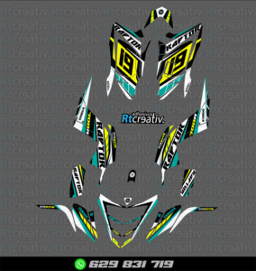ADHESIVOS Y PEGATINAS DE VINILO PARA YAMAHA RAPTOR 700 Rt001-16