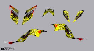 ADHESIVOS Y PEGATINAS DE VINILO PARA YAMAHA RAPTOR 700 Rt007-02