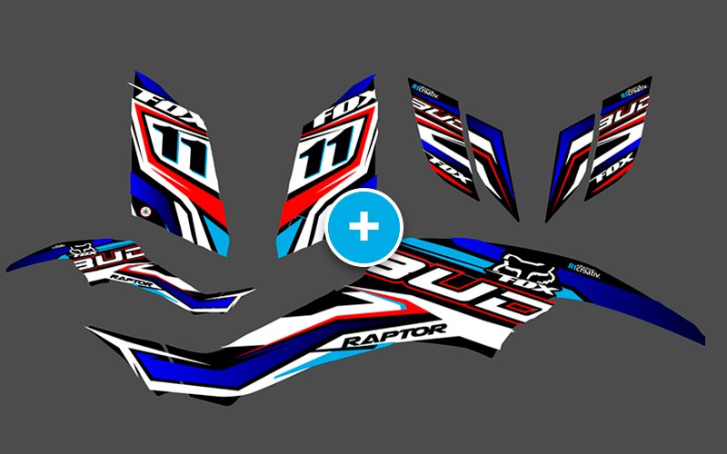 ADHESIVOS Y PEGATINAS DE VINILO PARA YAMAHA RAPTOR 350 Rt001