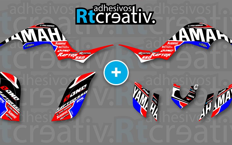 ADHESIVOS Y PEGATINAS DE VINILO PARA YAMAHA RAPTOR 660 Rt002