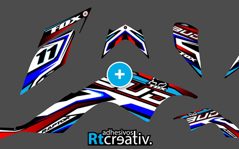 ADHESIVOS Y PEGATINAS DE VINILO PARA YAMAHA RAPTOR 700 Rt003