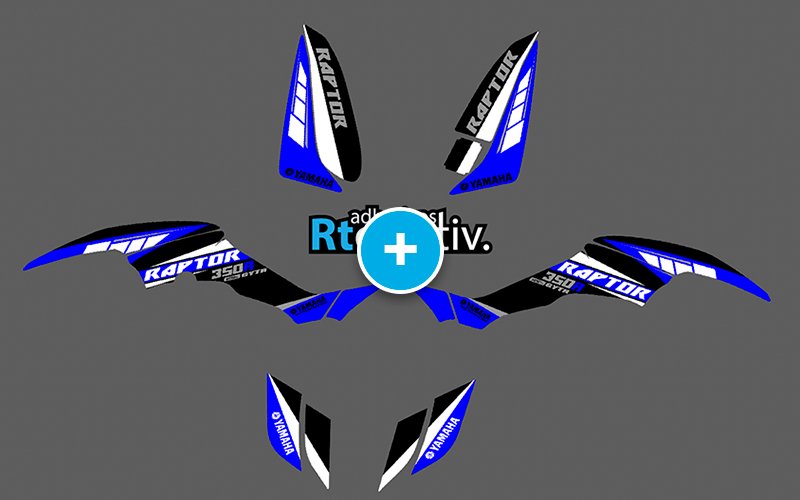 ADHESIVOS Y PEGATINAS DE VINILO PARA YAMAHA RAPTOR 350 Rt004
