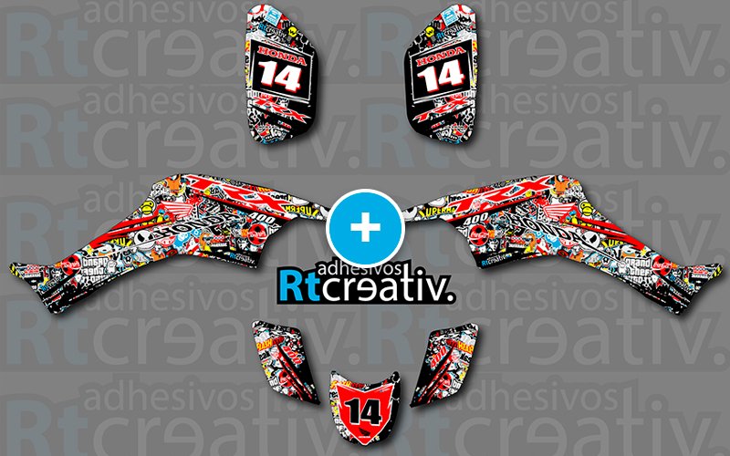 ADHESIVOS Y PEGATINAS DE VINILO PARA HONDA TRX 400 Rt005