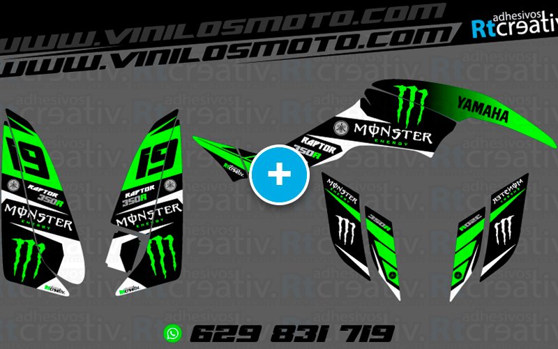 ADHESIVOS Y PEGATINAS DE VINILO PARA YAMAHA RAPTOR 350 Rt005