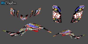 ADHESIVOS Y PEGATINAS DE VINILO PARA YAMAHA RAPTOR 660 Rt008-01