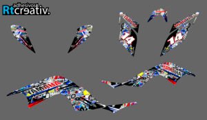 ADHESIVOS Y PEGATINAS DE VINILO PARA YAMAHA RAPTOR 700 Rt002-04