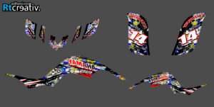 ADHESIVOS Y PEGATINAS DE VINILO PARA YAMAHA RAPTOR 660 Rt008-04