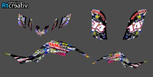 ADHESIVOS Y PEGATINAS DE VINILO PARA YAMAHA RAPTOR 660 Rt008-03