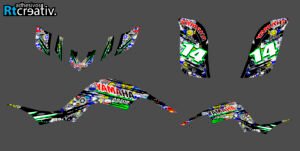 ADHESIVOS Y PEGATINAS DE VINILO PARA YAMAHA RAPTOR 660 Rt008-02