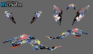 ADHESIVOS Y PEGATINAS DE VINILO PARA YAMAHA RAPTOR 700 Rt002-03