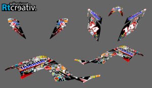 ADHESIVOS Y PEGATINAS DE VINILO PARA YAMAHA RAPTOR 700 Rt002-02