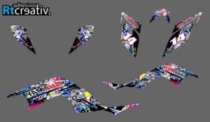 ADHESIVOS Y PEGATINAS DE VINILO PARA YAMAHA RAPTOR 700 Rt002-01