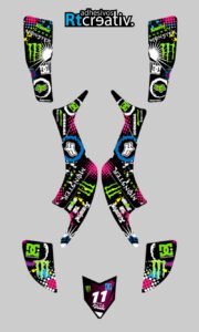 ADHESIVOS Y PEGATINAS DE VINILO PARA HONDA TRX 400 Rt001-01