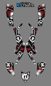 ADHESIVOS Y PEGATINAS DE VINILO PARA HONDA TRX 400 Rt001-03