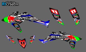 ADHESIVOS Y PEGATINAS DE VINILO PARA HONDA TRX 450 Rt002-02