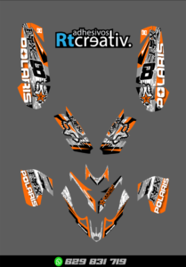 ADHESIVOS Y PEGATINAS DE VINILO PARA POLARIS PREDATOR 500 Rt003-02
