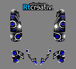 ADHESIVOS Y PEGATINAS DE VINILO PARA POLARIS PREDATOR 500 Rt004-01