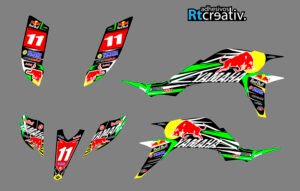 ADHESIVOS Y PEGATINAS DE VINILO PARA YAMAHA YFZ 450 Rt004-02