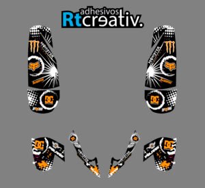 ADHESIVOS Y PEGATINAS DE VINILO PARA POLARIS PREDATOR 500 Rt004-03
