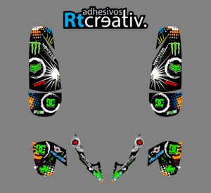 ADHESIVOS Y PEGATINAS DE VINILO PARA POLARIS PREDATOR 500 Rt004-04