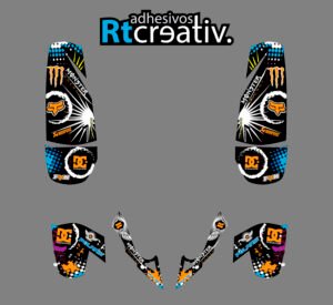 ADHESIVOS Y PEGATINAS DE VINILO PARA POLARIS PREDATOR 500 Rt004-05