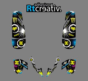 ADHESIVOS Y PEGATINAS DE VINILO PARA POLARIS PREDATOR 500 Rt004-06