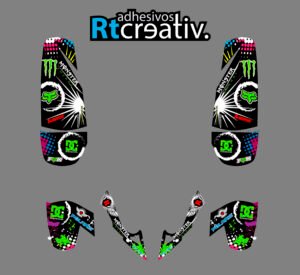 ADHESIVOS Y PEGATINAS DE VINILO PARA POLARIS PREDATOR 500 Rt004-08