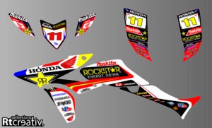 ADHESIVOS Y PEGATINAS DE VINILO PARA HONDA TRX 450 Rt005-03
