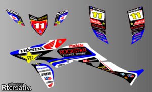 ADHESIVOS Y PEGATINAS DE VINILO PARA HONDA TRX 450 Rt005-04