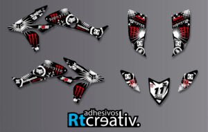ADHESIVOS Y PEGATINAS DE VINILO PARA HONDA TRX 450 Rt006-02