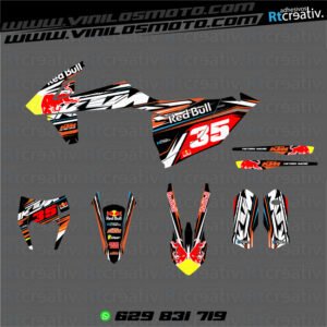 ADHESIVOS Y PEGATINAS DE VINILO KTM ENDURO Y CROSS Rt001-03