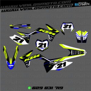 ADHESIVOS Y PEGATINAS DE VINILO KTM ENDURO Y CROSS Rt006-04