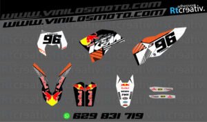 ADHESIVOS Y PEGATINAS DE VINILO KTM ENDURO Y CROSS Rt017-01