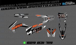 ADHESIVOS Y PEGATINAS DE VINILO KTM ENDURO Y CROSS Rt018-02
