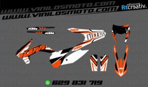 ADHESIVOS Y PEGATINAS DE VINILO KTM ENDURO Y CROSS Rt018-03