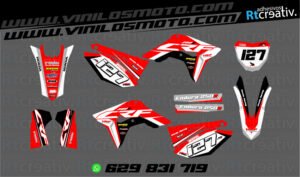 ADHESIVOS Y PEGATINAS DE VINILO HONDA ENDURO Y CROSS Rt002-03