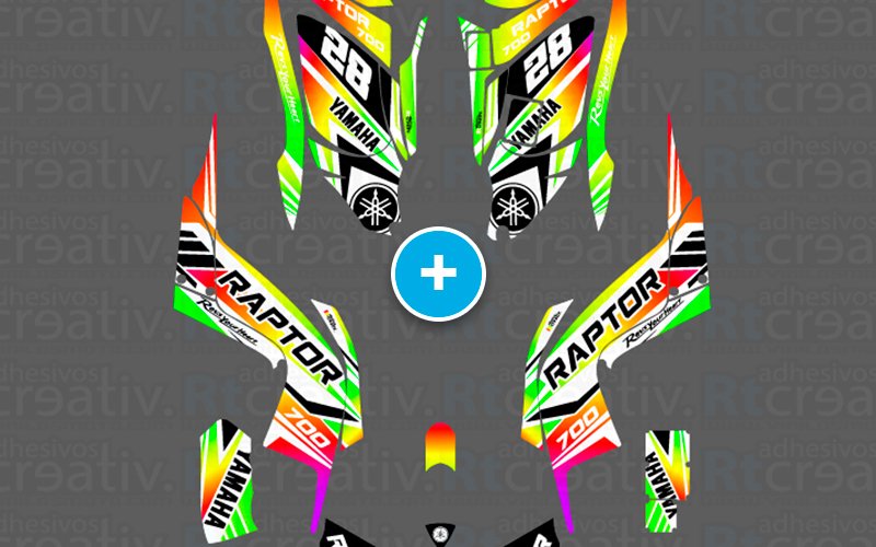 ADHESIVOS Y PEGATINAS DE VINILO PARA YAMAHA RAPTOR 700 Rt004