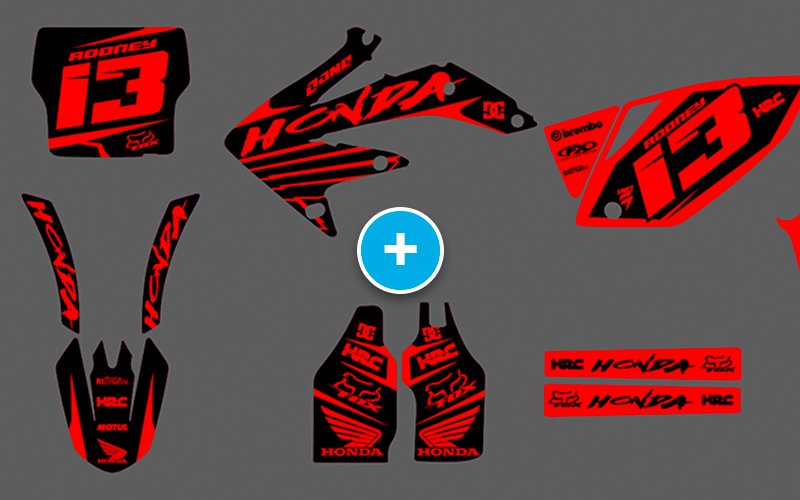 ADHESIVOS Y PEGATINAS DE VINILO HONDA ENDURO Y CROSS Rt006