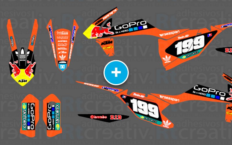 ADHESIVOS Y PEGATINAS DE VINILO KTM ENDURO Y CROSS Rt014