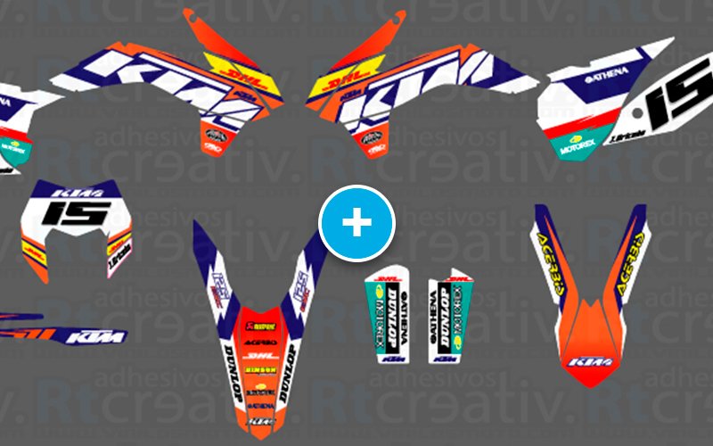 ADHESIVOS Y PEGATINAS DE VINILO KTM ENDURO Y CROSS Rt015